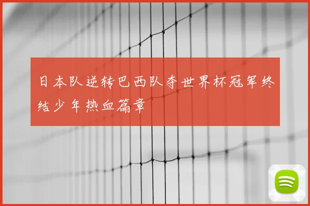 日本队逆转巴西队夺世界杯冠军终结少年热血篇章